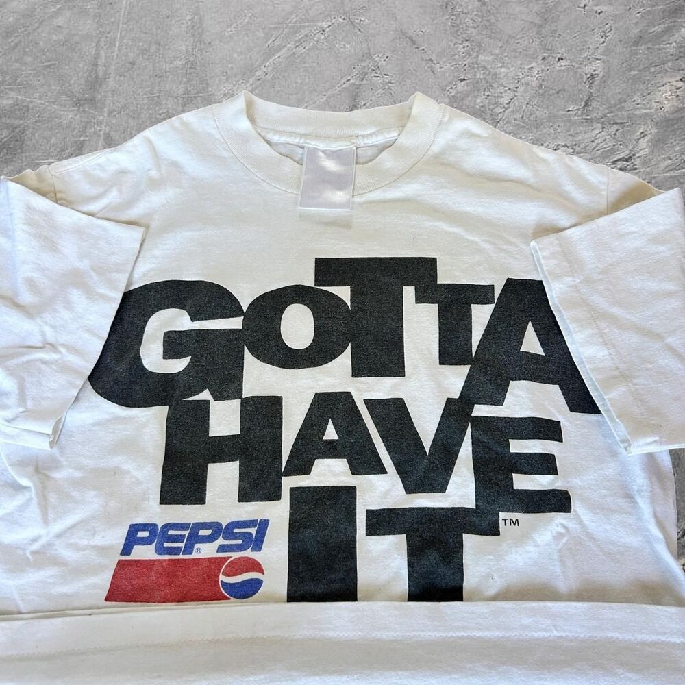Vintage 1990s Pepsi "Gotta Have It" single stitched promo tee shirt